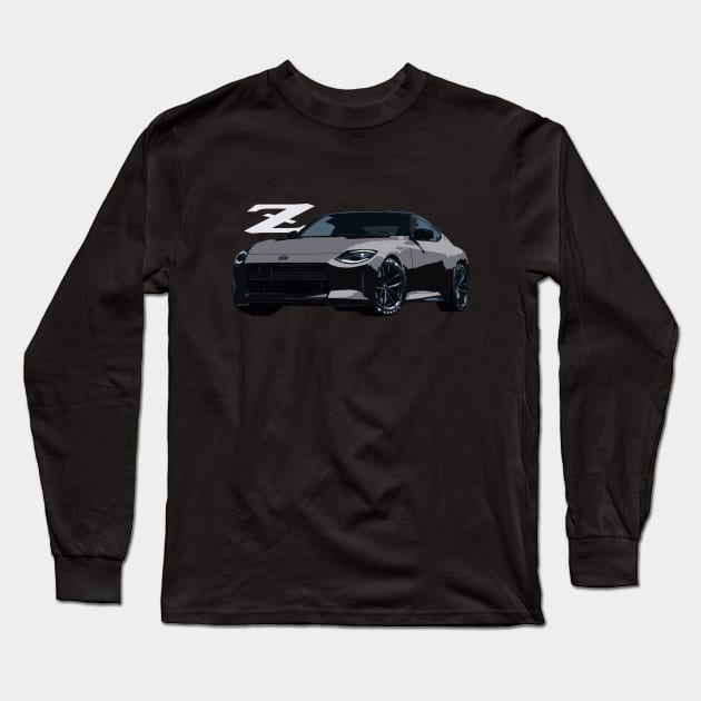 nissan z proto black Long Sleeve T-Shirt by cowtown_cowboy